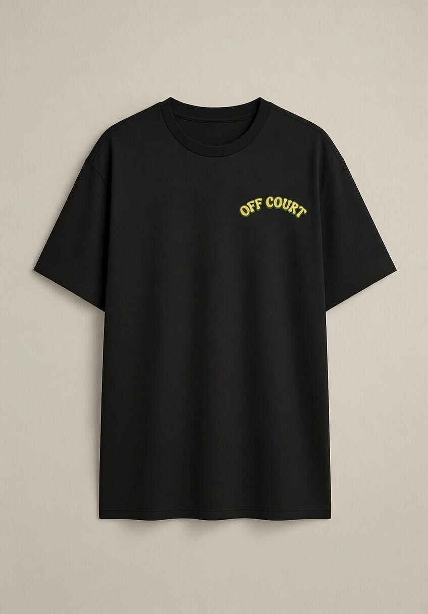 OFF COURT - PADEL & PINTS LIFE'S MOST IMPORTANT THINGS T-Shirt Black