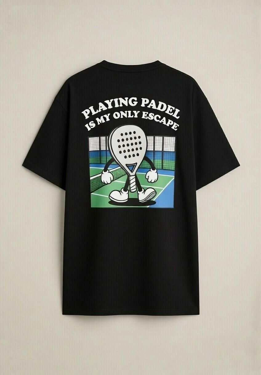 OFF COURT - PADEL IS MY ONLY ESCAPE Lifestyle T-Shirt Black