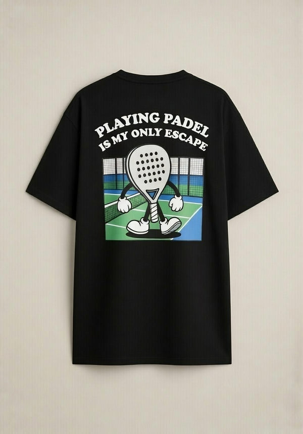 OFF COURT - PADEL IS MY ONLY ESCAPE Lifestyle T-Shirt Black