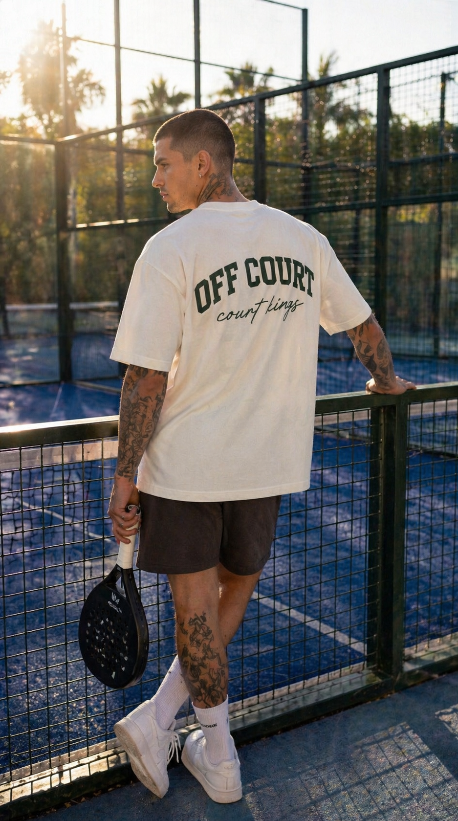 Court Kings Tee — White/Green