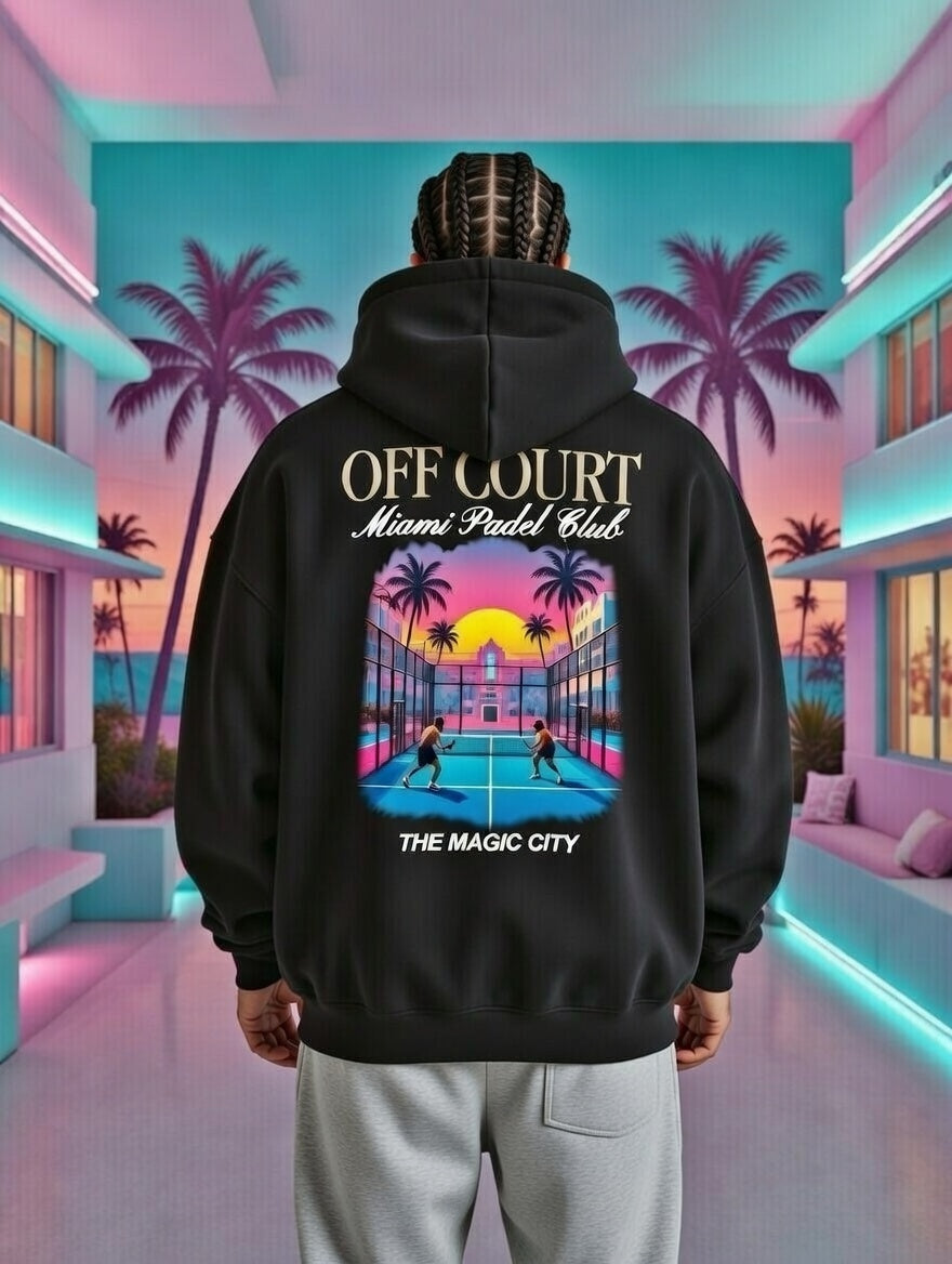 OFF COURT - MIAMI PADEL CLUB Hoodie Black