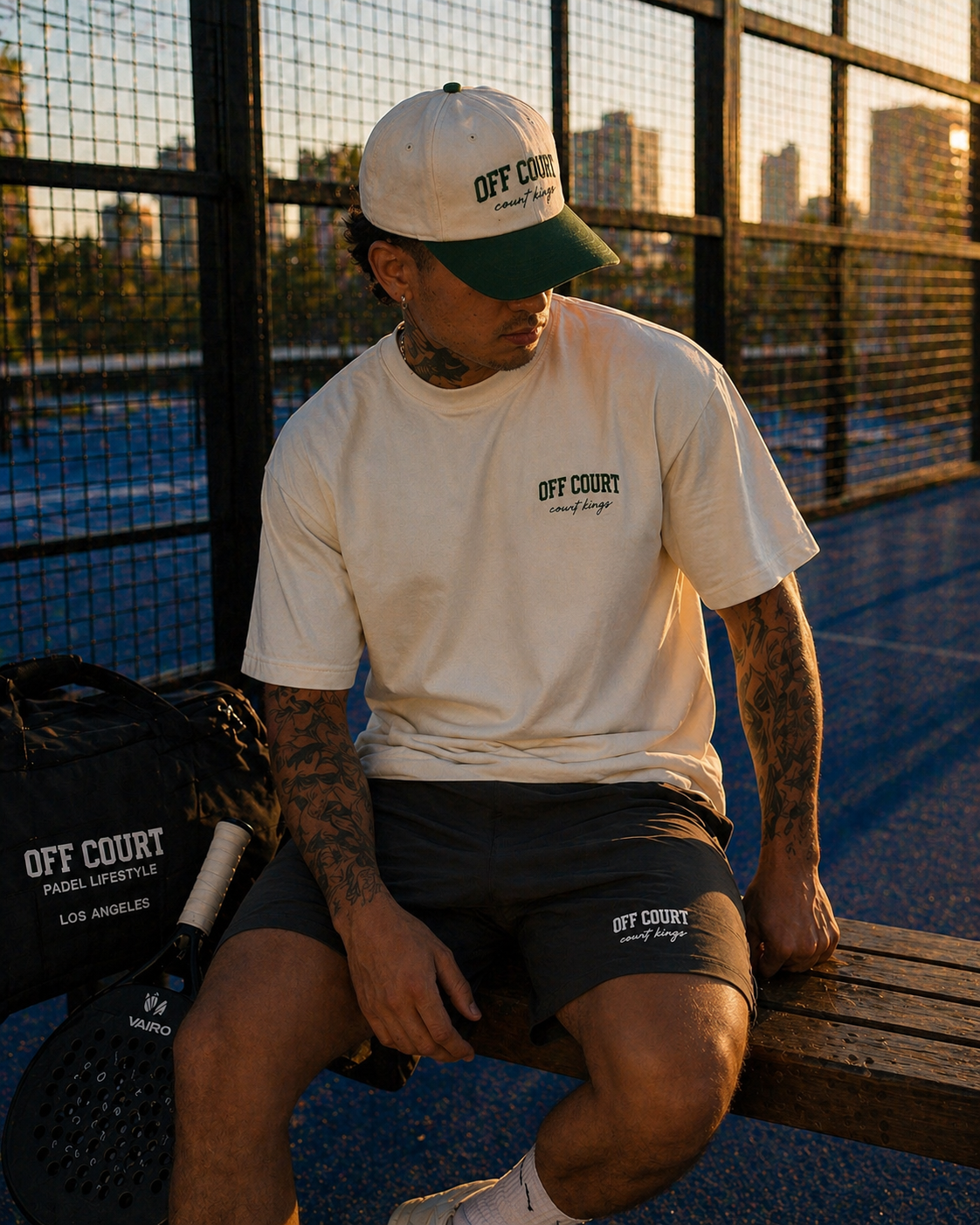 Court Kings Tee — White/Green