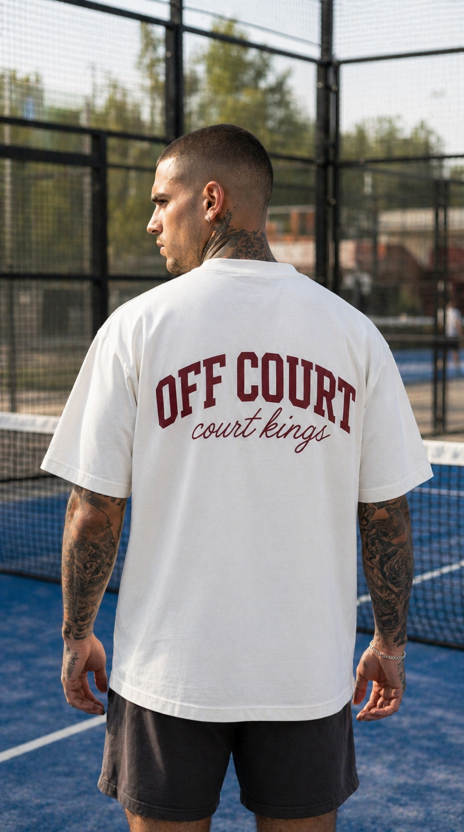 Court Kings Tee — White/Red