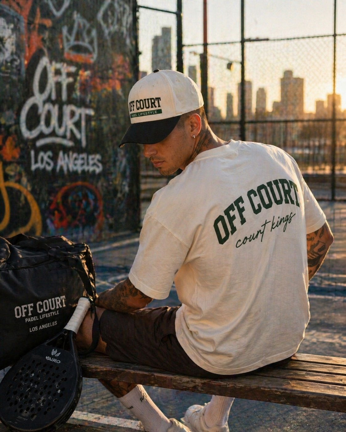 Court Kings Tee — White/Green