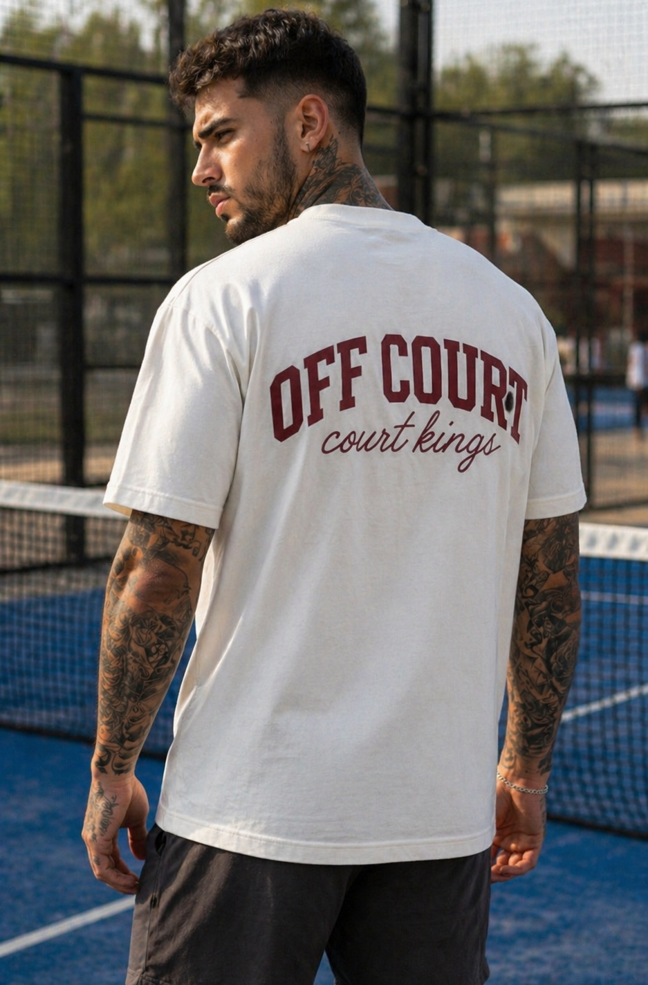 Court Kings Tee — White/Red