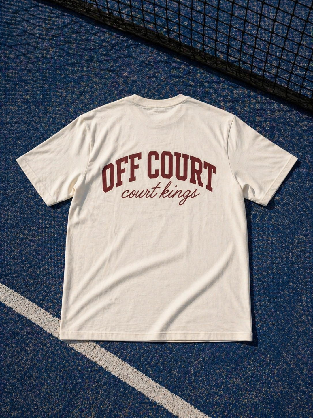 Court Kings Tee — White/Red