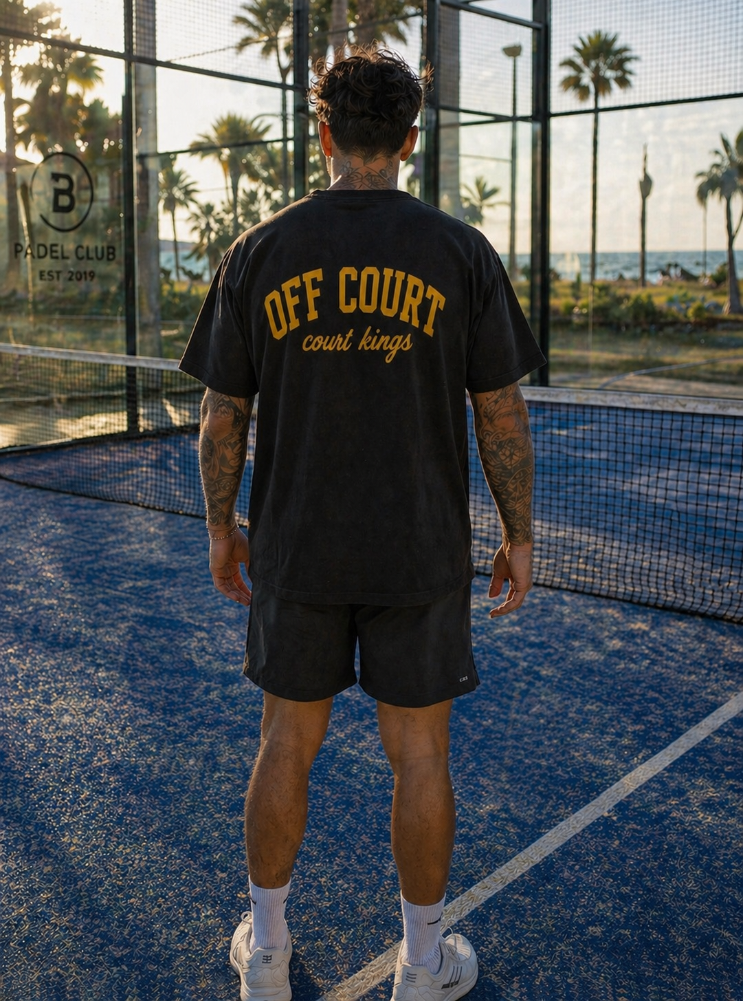 Court Kings Tee — Black/Yellow