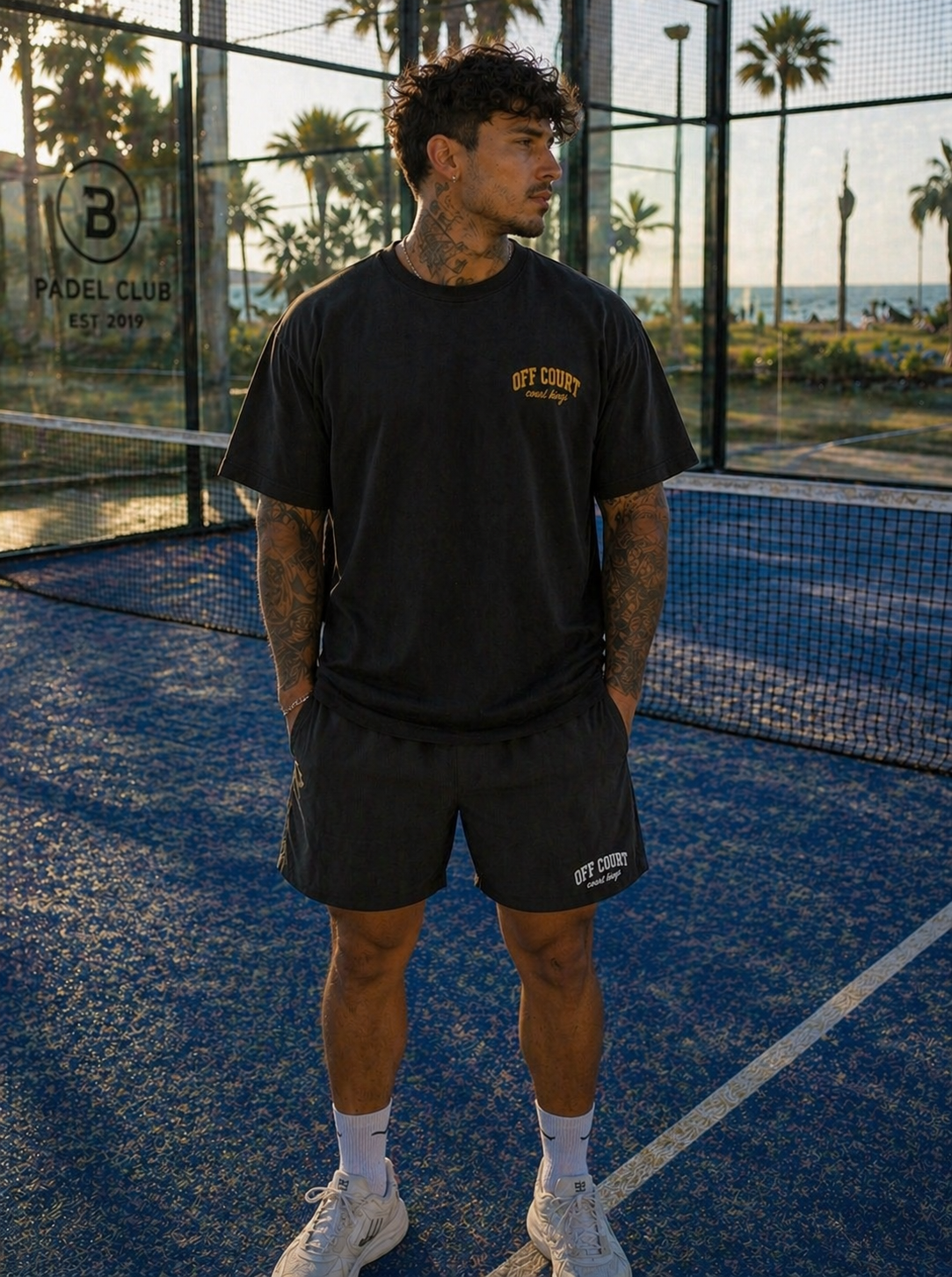 Court Kings Tee — Black/Yellow