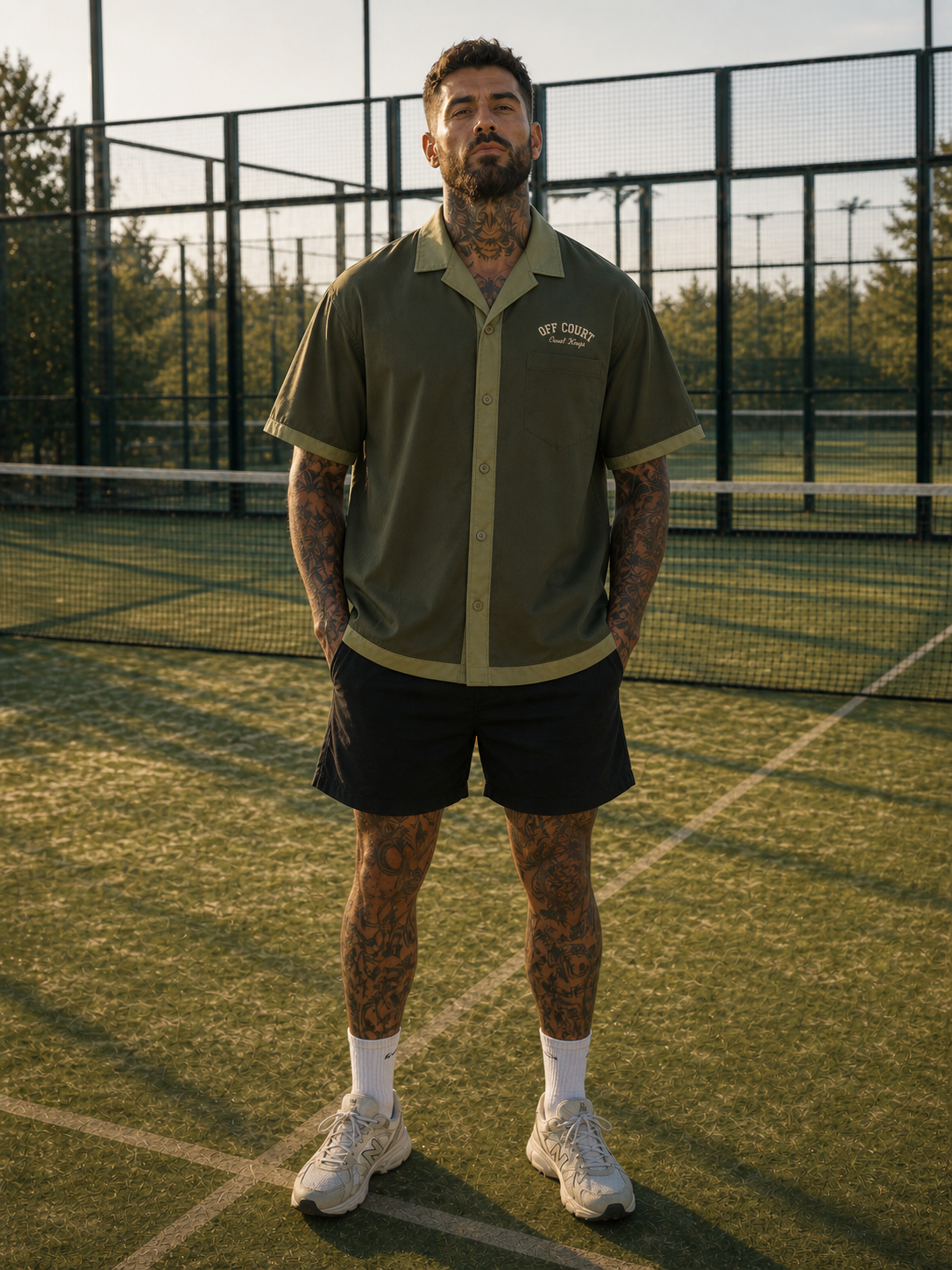 Court Kings Cuba Bowling Shirt — Khaki