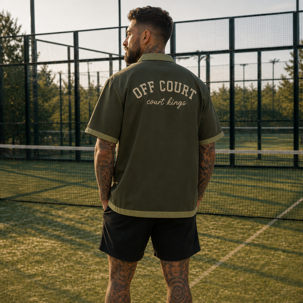 Court Kings Cuba Bowling Shirt — Khaki
