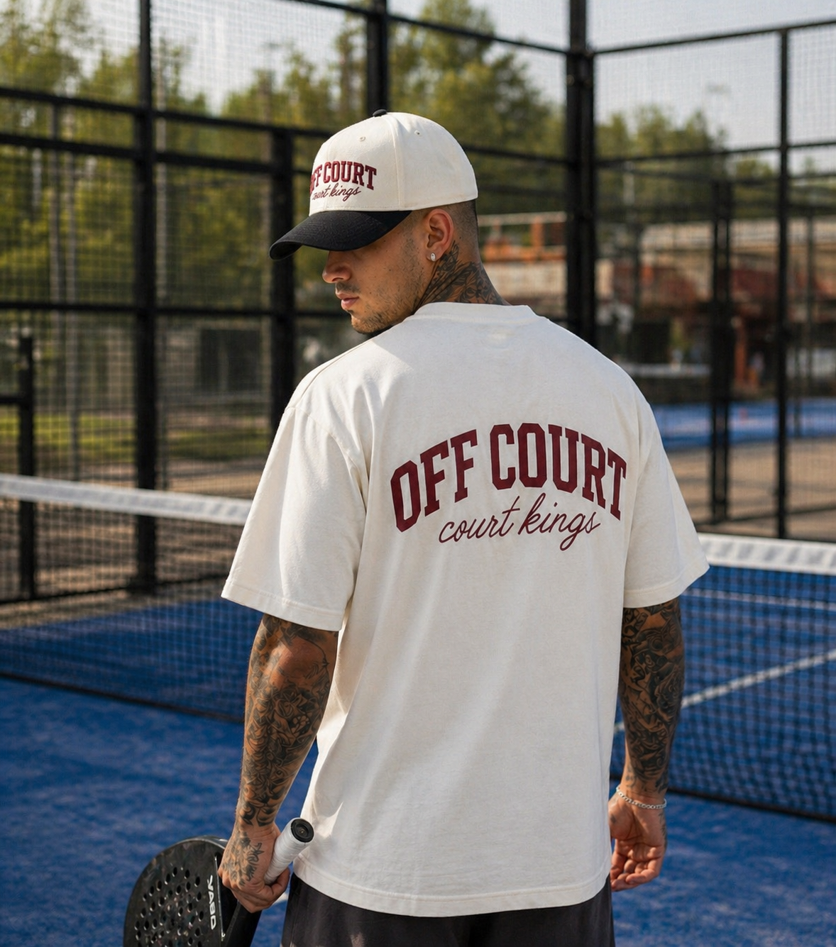 Court Kings Tee — White/Red