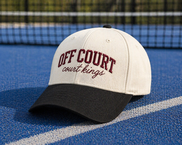 Court Kings Cap — Cream / Black