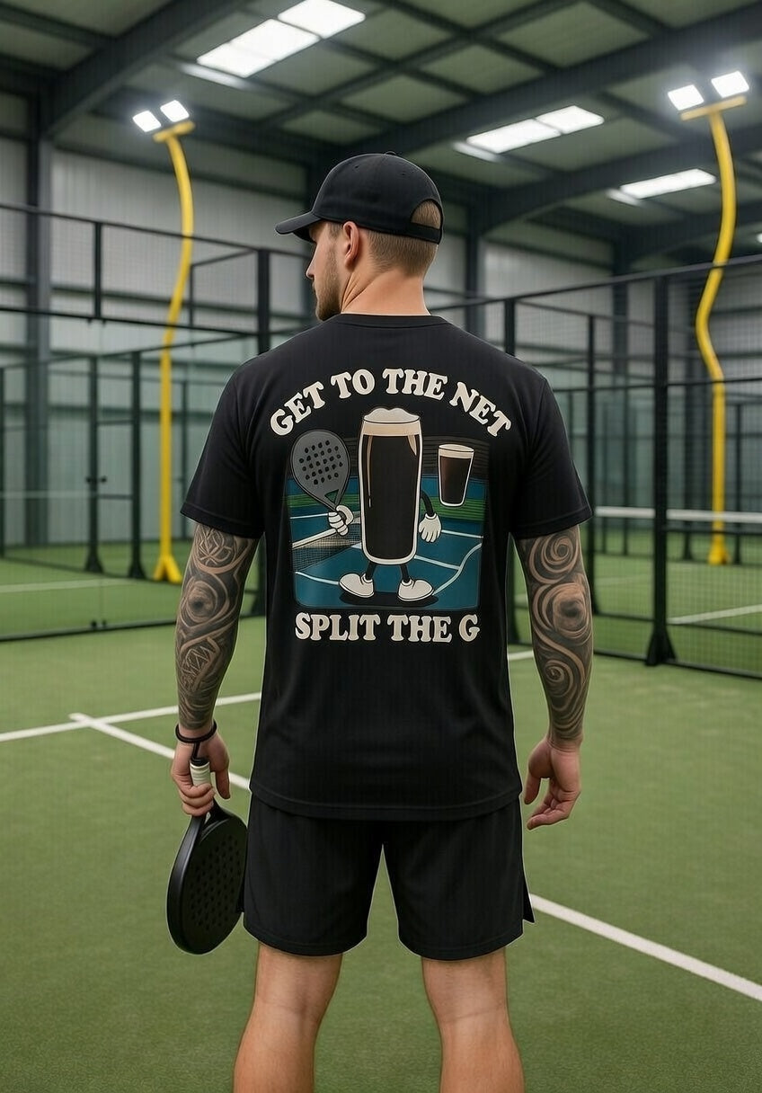 OFF COURT - GET TO THE NET X SPLIT THE G Lifestyle T-Shirt Black