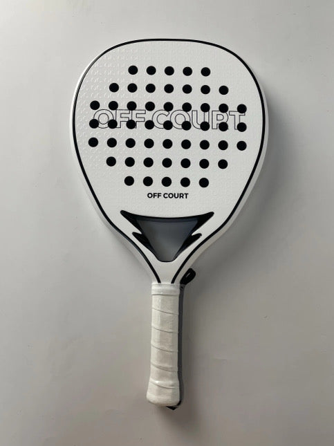 OFF COURT 12K Carbon Fibre White Padel Racket