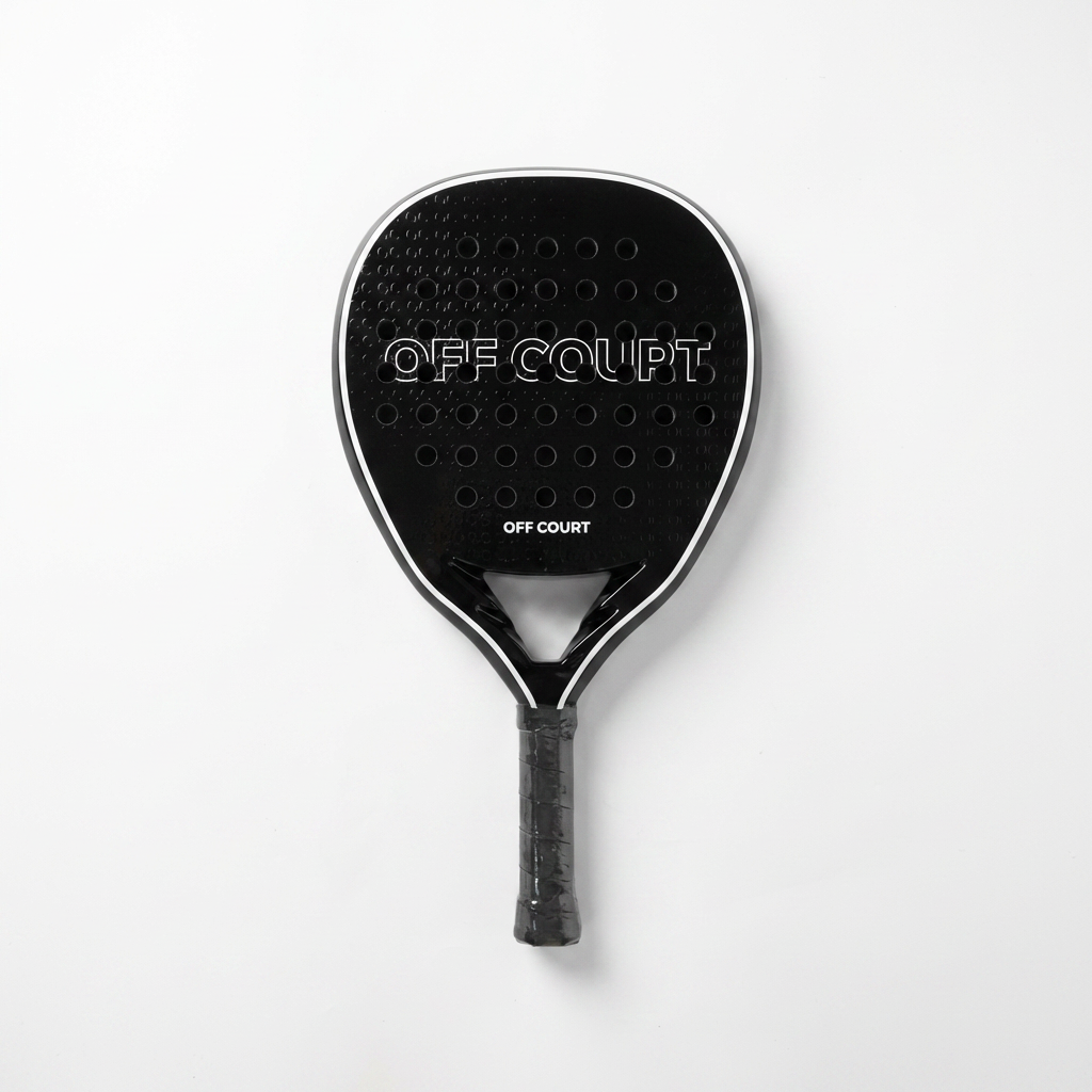 OFF COURT 12K Carbon Fibre Black Padel Racket