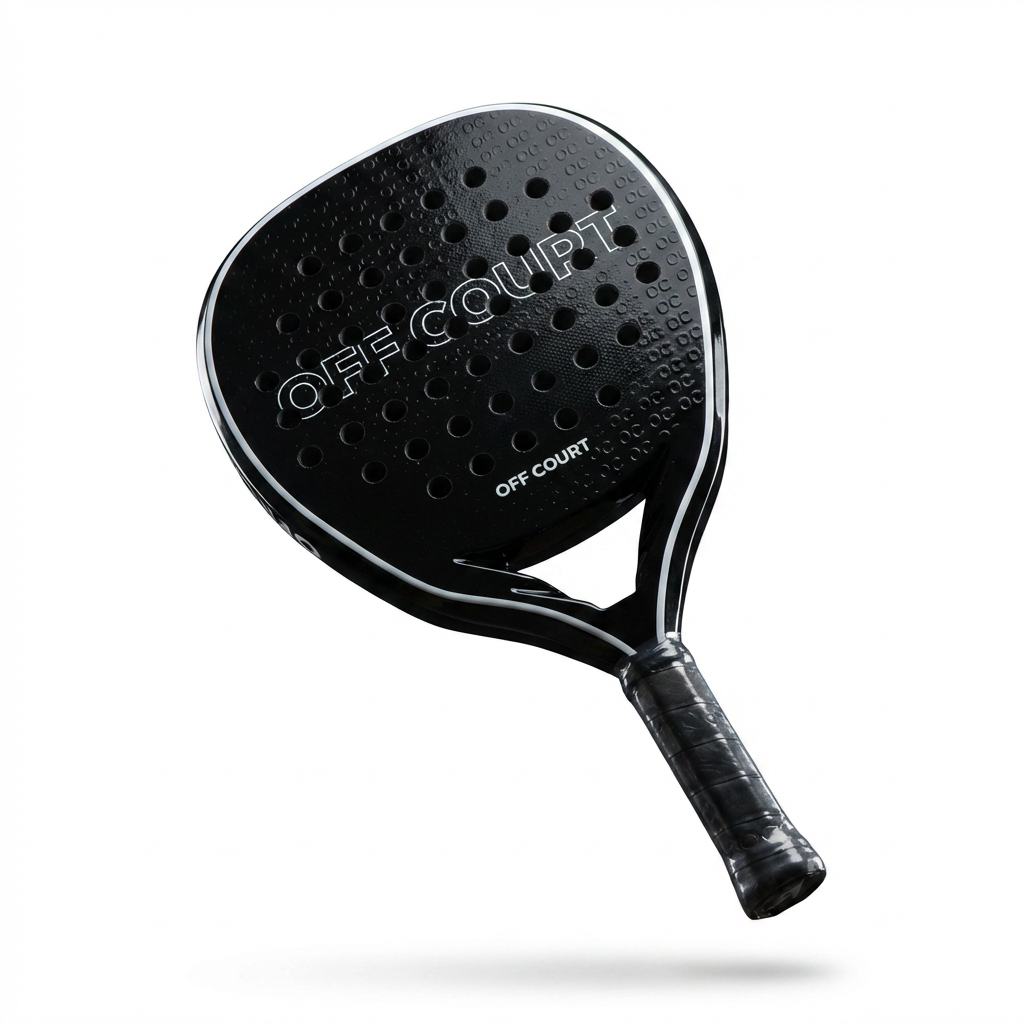 OFF COURT 12K Carbon Fibre Black Padel Racket
