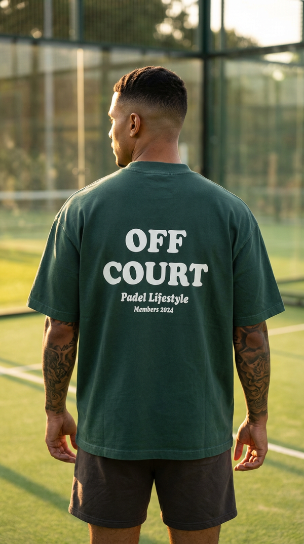 OFF COURT PADEL LIFESTYLE MEMBERS TEE - GREEN