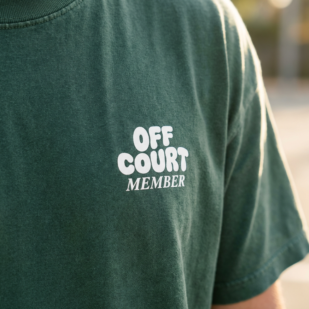 OFF COURT PADEL LIFESTYLE MEMBERS TEE - GREEN