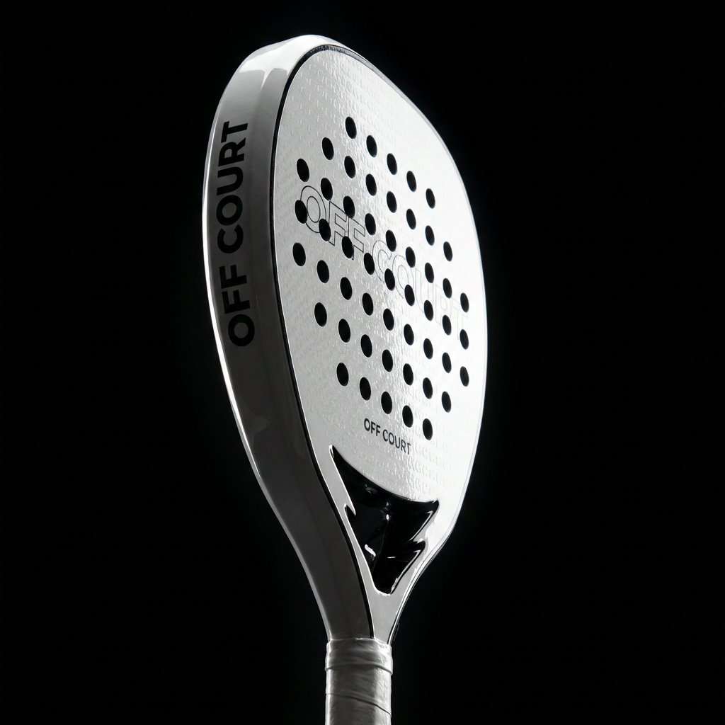 OFF COURT 12K Carbon Fibre White Padel Racket