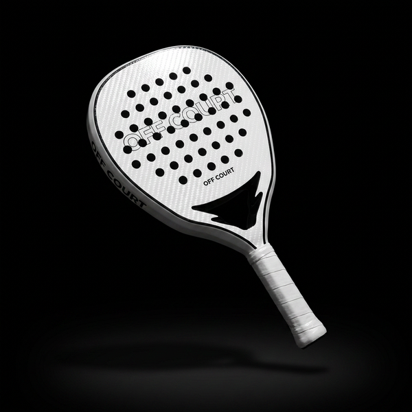 OFF COURT 12K Carbon Fibre White Padel Racket