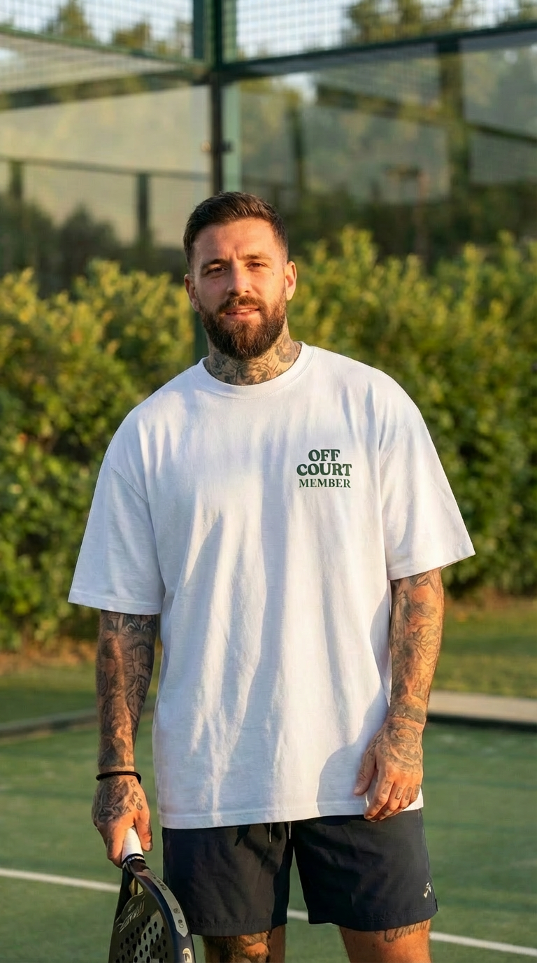 OFF COURT PADEL LIFESTYLE MEMBERS TEE - WHITE