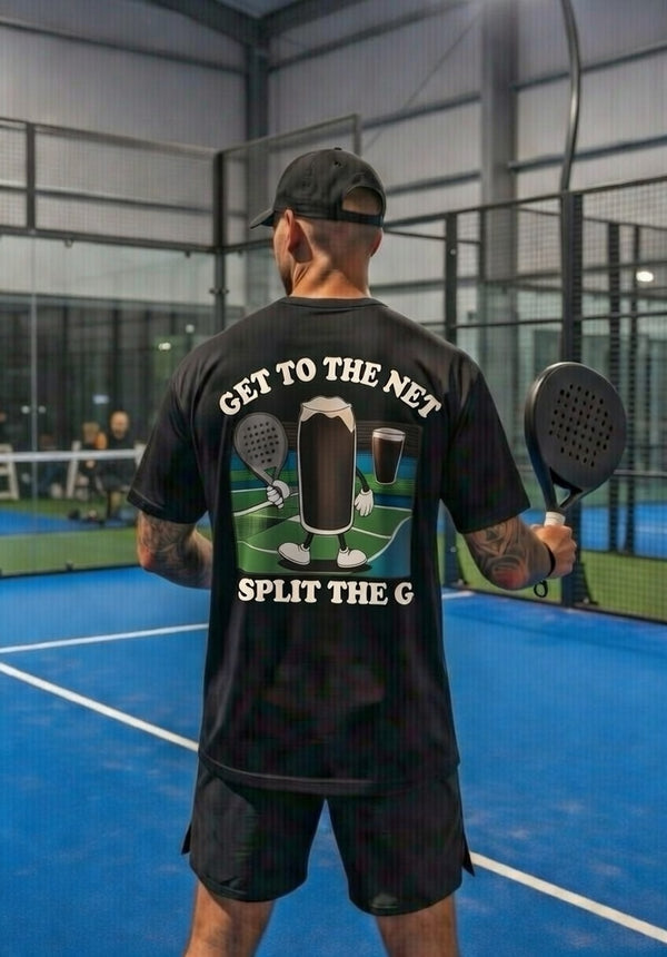 OFF COURT - GET TO THE NET X SPLIT THE G Lifestyle T-Shirt Black