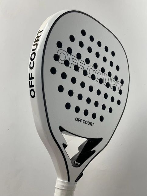 OFF COURT 12K Carbon Fibre White Padel Racket