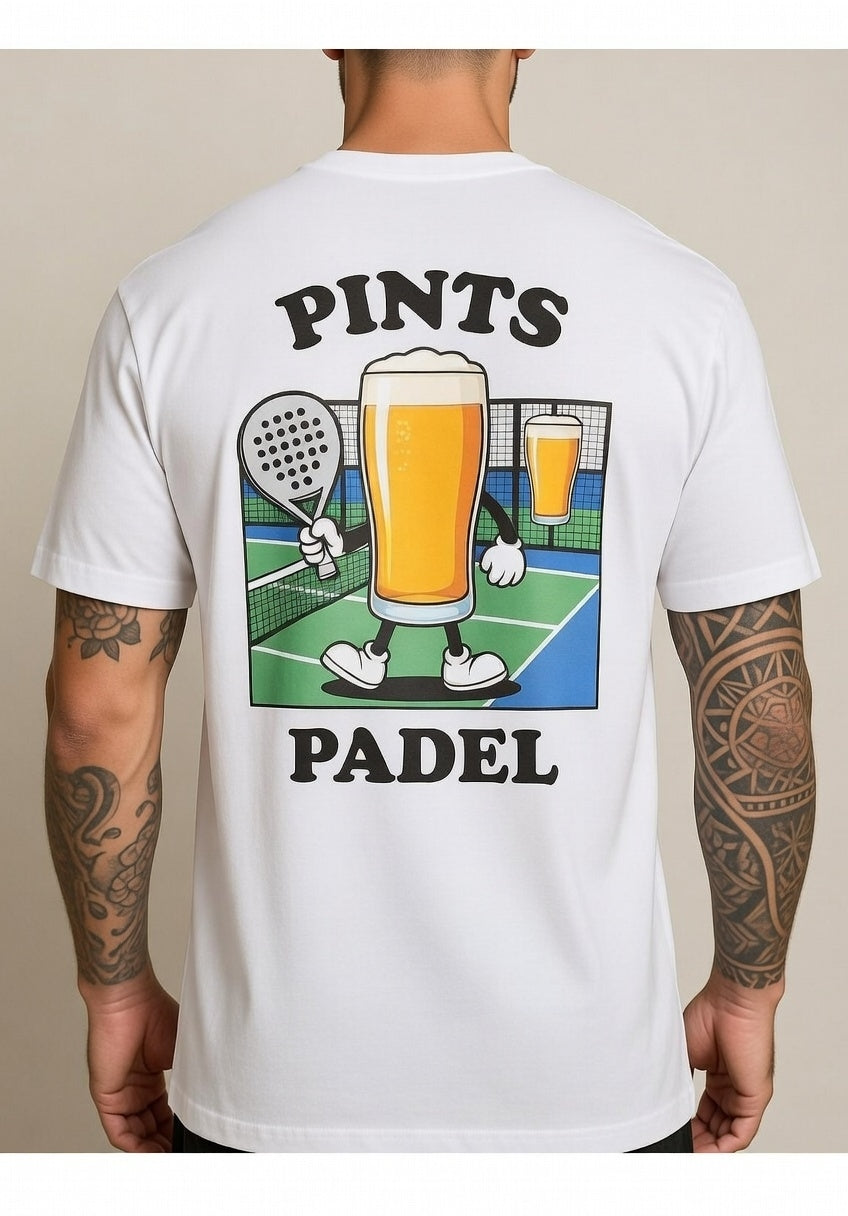 OFF COURT - PADEL X PINTS Lifestyle T-Shirt White
