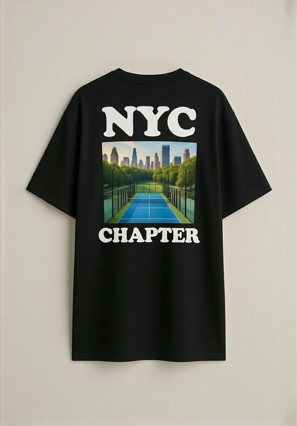 OFF COURT - PADEL X NYC CHAPTER Lifestyle T-Shirt Black