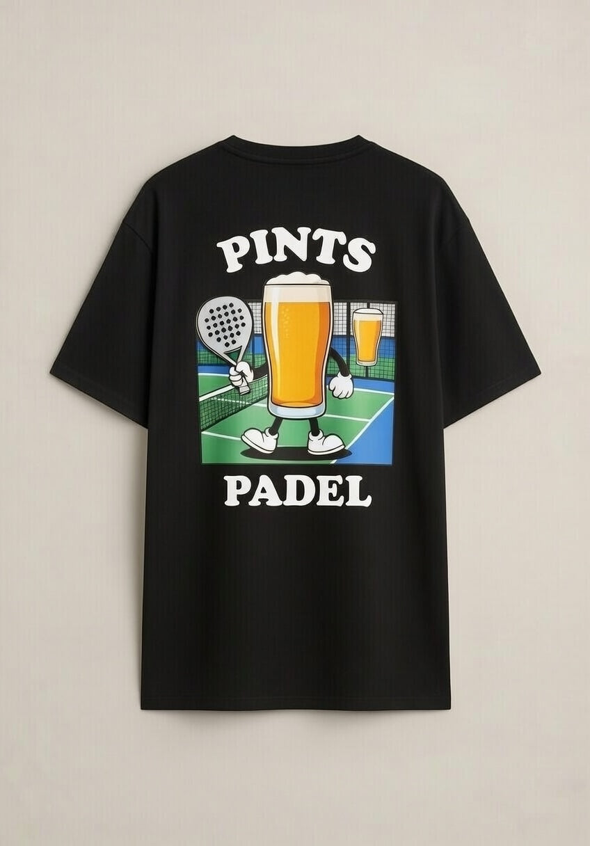 OFF COURT - PADEL X PINTS Lifestyle T-Shirt Black
