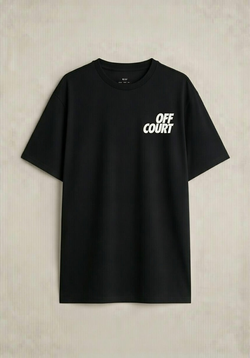 OFF COURT - PADEL X PINTS Lifestyle T-Shirt Black