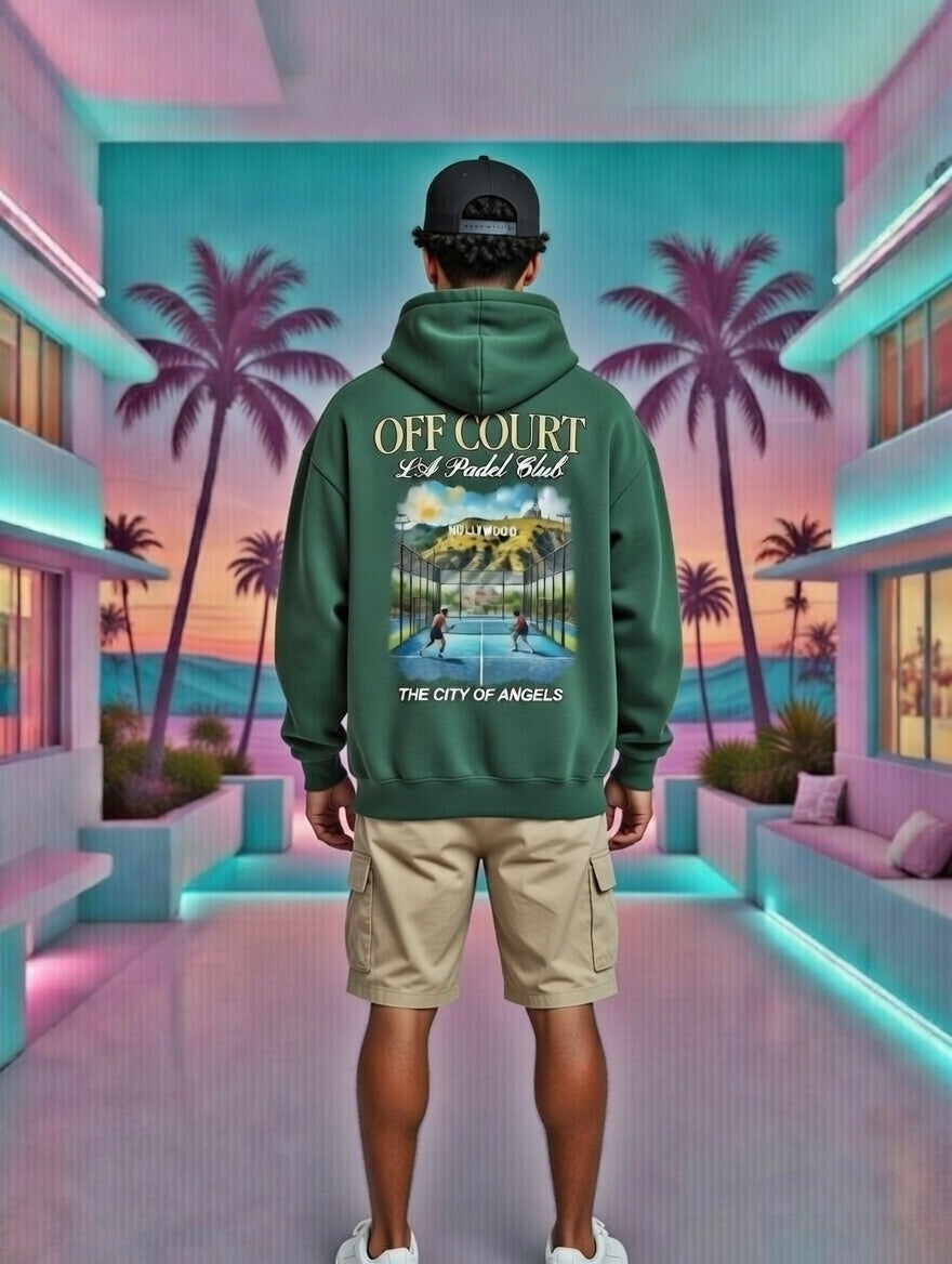 OFF COURT - LOS ANGELES PADEL CLUB Hoodie Green