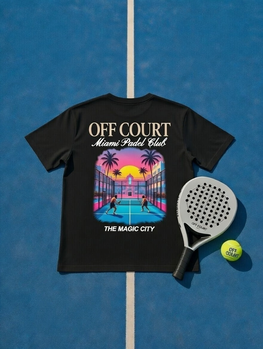 OFF COURT - MIAMI PADEL CLUB T-Shirt Black