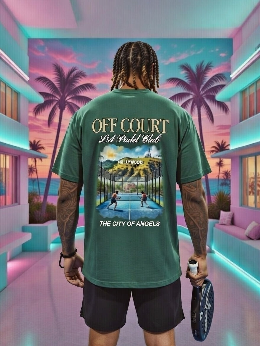 OFF COURT - LOS ANGELES PADEL CLUB T-Shirt Green