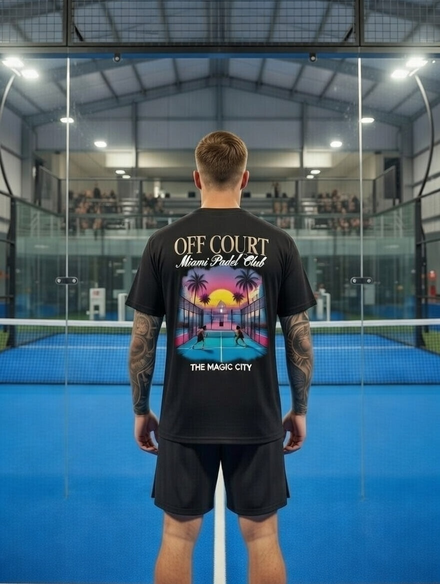 OFF COURT - MIAMI PADEL CLUB T-Shirt Black