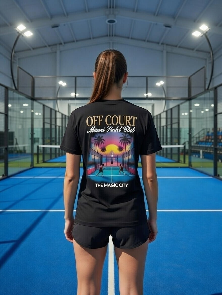 OFF COURT - MIAMI PADEL CLUB T-Shirt Black
