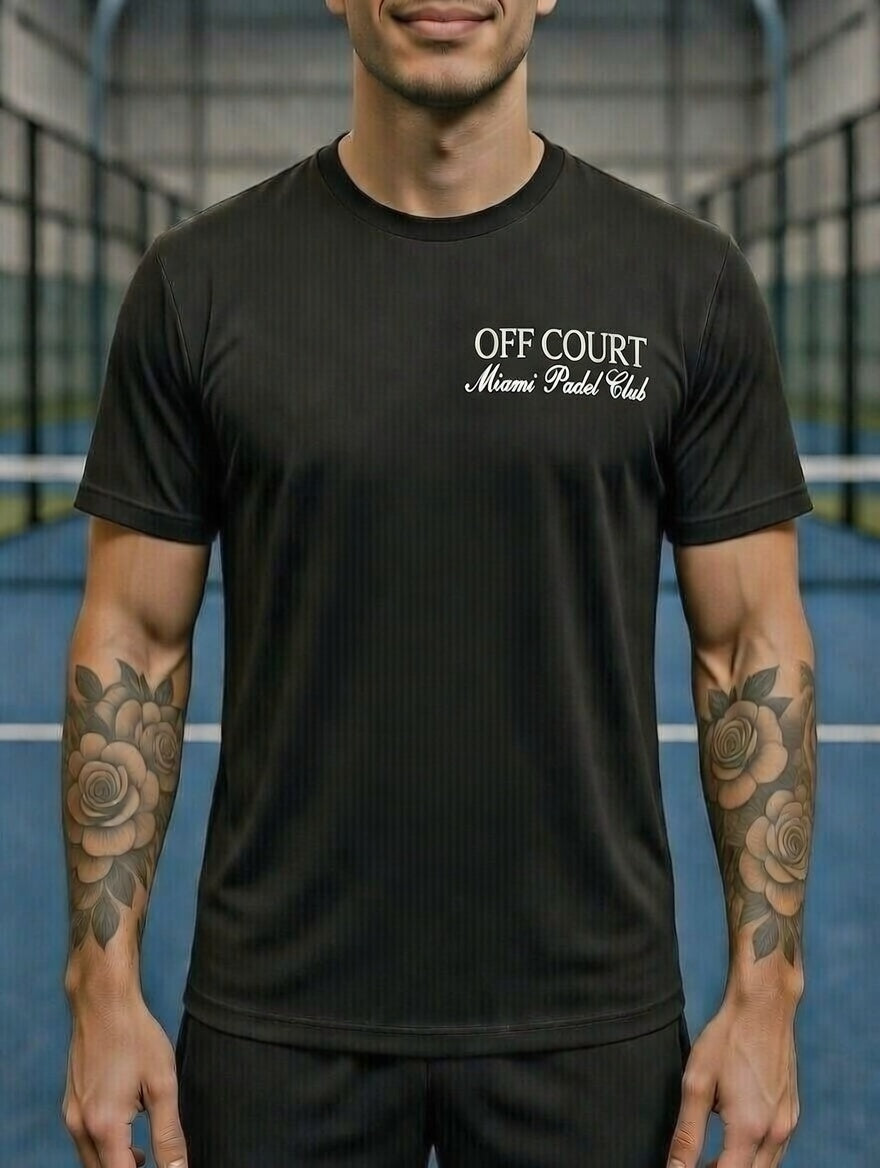 OFF COURT - MIAMI PADEL CLUB T-Shirt Black