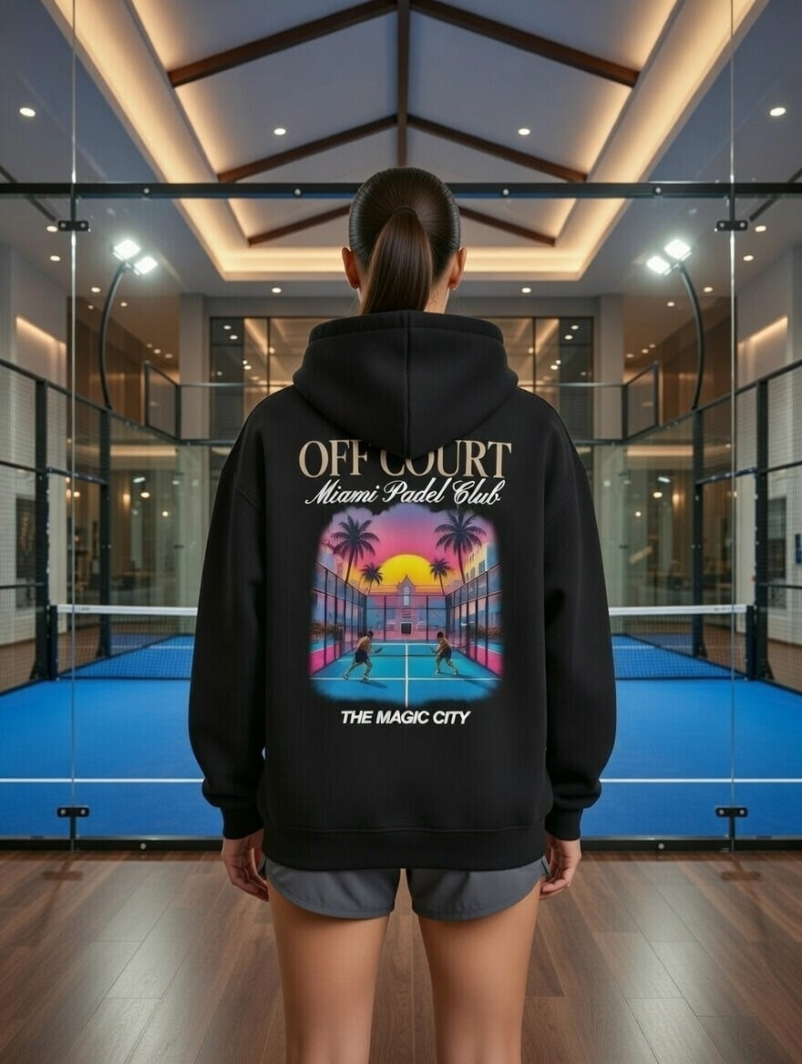 OFF COURT - MIAMI PADEL CLUB Hoodie Black