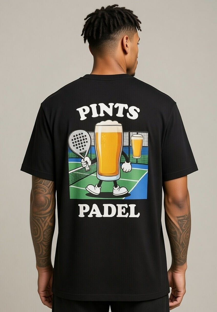 OFF COURT - PADEL X PINTS Lifestyle T-Shirt Black