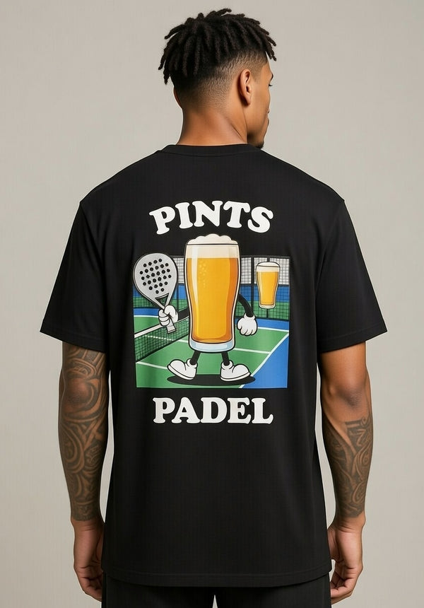 OFF COURT - PADEL X PINTS Lifestyle T-Shirt Black