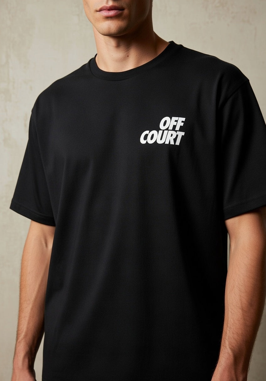 OFF COURT - PADEL X PINTS Lifestyle T-Shirt Black